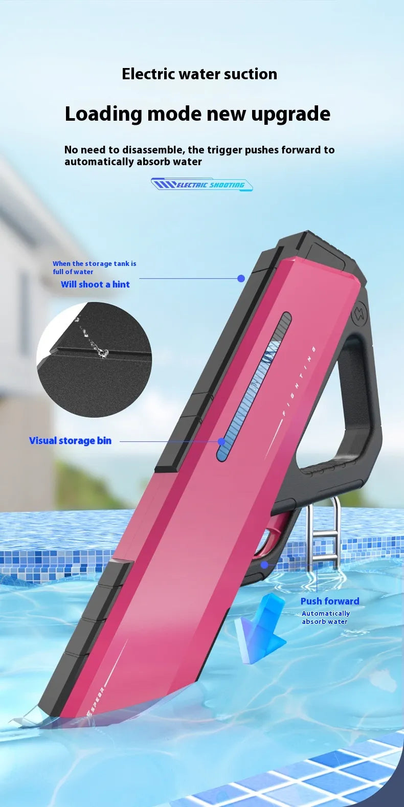 Mega Escopeta de Agua Eléctrica Automática